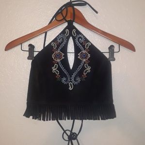 🔥Vintage Easyriders Suede Leather Halter Top🔥